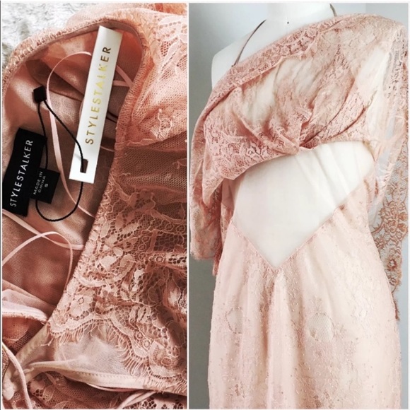 STYLESTALKER Lace Halter Slip Dress h670-1 - Picture 3 of 5